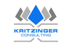 Kritzinger Consulting blue and grey logo